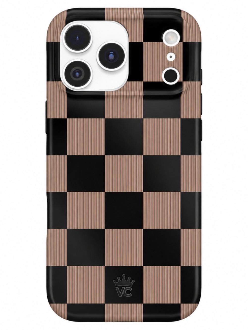 Velvet Caviar Brown Gingham Checkered iPhone 17 Pro Case MagSafe New With Tags